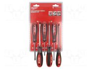 Kit: screwdrivers; Pozidriv®,slot; 6pcs. Milwaukee