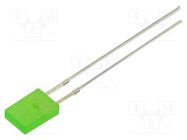 LED; rectangular; 6.95x4.8x4.95mm; yellow green; 68÷100mcd; 100° OPTOSUPPLY