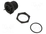 Connector: circular; socket; male; PIN: 6; 125V; w/o contacts; IP68 BULGIN