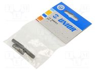 Screwdriver bit; hex key; HEX 6mm; Overall len: 25mm; 3pcs. UNIOR