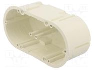 Enclosure: junction box; Ø: 62mm; Z: 60mm; plaster embedded; white JONEX