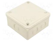 Enclosure: junction box; X: 100mm; Y: 100mm; Z: 50mm; wall mount JONEX