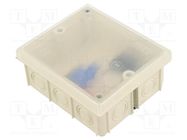 Enclosure: junction box; X: 80mm; Y: 95mm; Z: 40mm; wall mount; IP20 JONEX