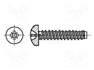 Screw; for metal; 4.2x9.5; Head: cheese head; Pozidriv; PZ2; steel BOSSARD