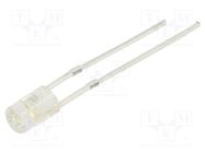 LED; 3mm; white cold; 450÷600mcd; 100°; Front: flat; 2.7÷3.2VDC OPTOSUPPLY