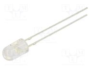 LED; 5mm; white cold; 3000÷4200mcd; 30°; Front: convex; 12VDC; 225mW OPTOSUPPLY