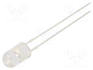 LED; 5mm; yellow; 2180÷3000mcd; 30°; Front: convex; 12VDC; -30÷85°C OPTOSUPPLY