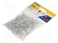 Rivet; aluminium; Rivet diam: 4.8mm; L.rivet: 14mm; 100pcs. RAPID