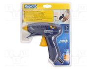 Hot melt glue gun; Ø: 9mm; 100W; Plug: EU; 5min; 230VAC RAPID