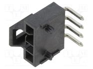 Connector: wire-board; Nano-Fit; PIN: 4; angled; -40÷105°C; UL94V-0 MOLEX