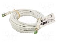 Patch cord; S/FTP; Cat 8.1; stranded; Cu; LSZH; white; 7.5m; 26AWG Goobay