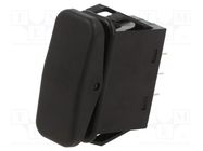 ROCKER; SP3T; Pos: 3; ON-OFF-ON; 10A/28VDC; black; IP56; none; SRC SWITCH COMPONENTS