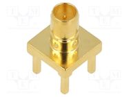 Connector: Mini SMB; socket; male; straight; 75Ω; THT; on PCBs; PTFE AMPHENOL RF