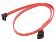 Cable: SATA; SATA plug,SATA plug angled; 0.5m AKYGA