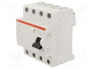 RCD breaker; Inom: 40A; Ires: 300mA; Max surge current: 250A; IP20 ABB