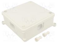 Enclosure: junction box; X: 125mm; Y: 125mm; Z: 45mm; wall mount JONEX