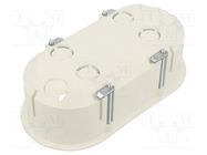 Enclosure: junction box; Ø: 62mm; Z: 45mm; plaster embedded; white JONEX