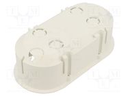 Enclosure: junction box; Ø: 62mm; Z: 45mm; plaster embedded; white JONEX