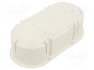 Enclosure: junction box; Ø: 62mm; Z: 45mm; plaster embedded; white JONEX