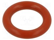 O-ring gasket; silicone; Thk: 5mm; Øint: 18mm; red; -60÷160°C ORING USZCZELNIENIA TECHNICZNE