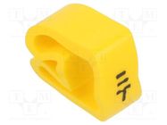 Markers; Marking: ground; 8÷16mm; PVC; yellow; -30÷60°C; leaded 