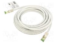 Patch cord; S/FTP; Cat 8.1; stranded; Cu; LSZH; white; 5m; 26AWG Goobay