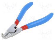 Pliers; for circlip; external; 10÷25mm; Pliers len: 140mm; angular UNIOR