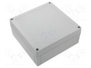 Enclosure: multipurpose; X: 180mm; Y: 180mm; Z: 75mm; MNX; ABS; grey FIBOX