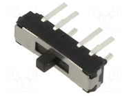 Switch: slide; Pos: 3; DP3T; 0.3A/6VDC; ON-ON-(ON); THT; JS; bulk C&K