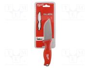 Knife; universal; Overall len: 241mm; Blade length: 101mm Milwaukee