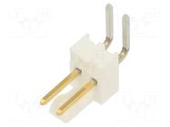 Connector: wire-board; KK 254; PIN: 2; THT; angled 90°; socket; male MOLEX