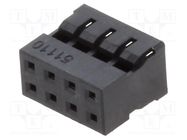 Connector: wire-wire/PCB; plug; female; PIN: 8; Milli-Grid MOLEX