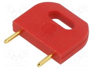 connector Male Insulated 10.16mm Shorting Link Red HARWIN