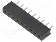 Connector: pin strips; socket; female; PIN: 9; Pitch: 2mm; on PCBs HARWIN