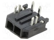 Connector: wire-board; socket; male; Micro-Fit 3.0; 3mm; PIN: 2; 5A MOLEX