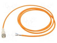 Cable: for sensors/automation; M12; PIN: 4; straight; 2m; plug; 4A CARLO GAVAZZI