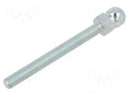Pin; M8; steel; Ø: 15mm; Plating: zinc; Thread len: 80mm; Swivel Feet FATH