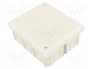 Enclosure: junction box; X: 80mm; Y: 95mm; Z: 40mm; wall mount; IP20 JONEX