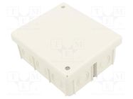 Enclosure: junction box; X: 80mm; Y: 95mm; Z: 40mm; wall mount; IP20 JONEX