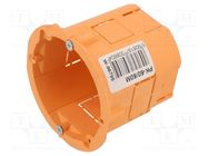 Enclosure: junction box; Ø: 60mm; Z: 60mm; plaster embedded; deep JONEX