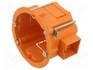 Enclosure: junction box; Ø: 60mm; Z: 45mm; plaster embedded; orange JONEX