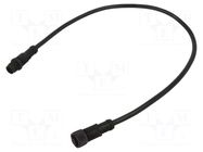 Cable: for sensors/automation; plug; PIN: 8; M12 male,M12 female AMPHENOL LTW