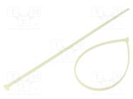 Cable tie; locked by fiber glass pin; L: 360mm; W: 6mm; polyamide HELLERMANNTYTON