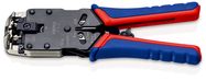 KNIPEX 97 51 12 SB Crimping Pliers for Western plugs with multi-component grips burnished 200 mm