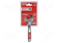 Wrench; adjustable; Jaw capacity: 24.5mm; Overall len: 150mm Milwaukee