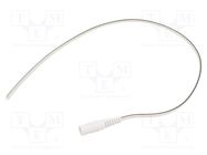 Cable; 2x0.5mm2; wires,DC 5,5/2,1 socket; straight; white; 0.5m WEST POL