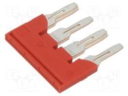 Comb bridge; ways: 4; red; Width: 8mm; UL94V-0 PHOENIX CONTACT