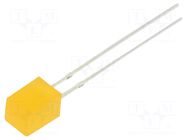LED; orange; rectangular; 5x5x7mm; 150÷220mcd; 140°; Front: flat OPTOSUPPLY