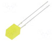 LED; yellow; rectangular; 5x5x7mm; 150÷220mcd; 140°; Front: flat OPTOSUPPLY