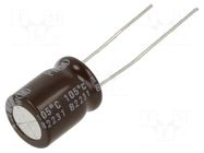 Capacitor: electrolytic; low ESR; THT; 220uF; 35VDC; Ø10x12.5mm NICHICON